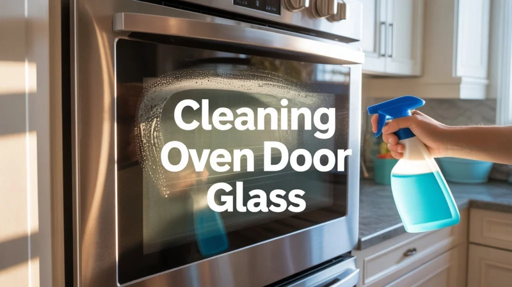 cleaning oven door glass
