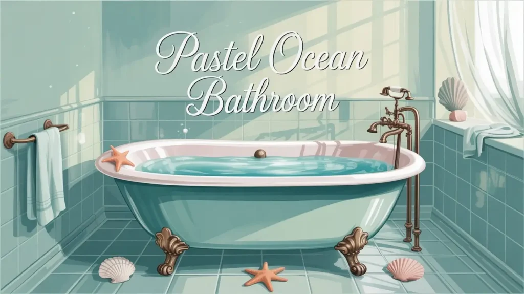 pastel ocean bathroom