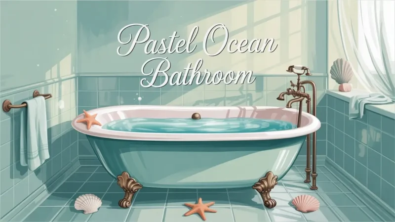 pastel ocean bathroom