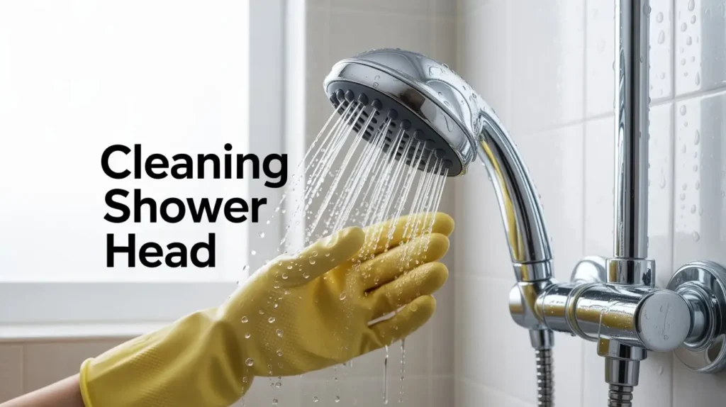 cleaning shower head