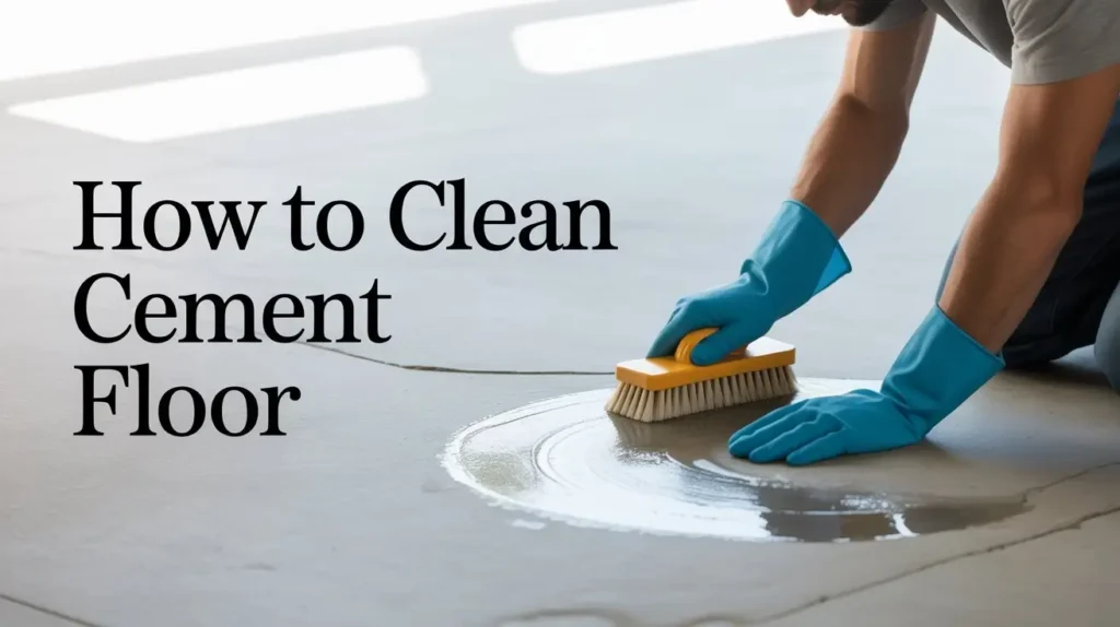 how to clean cement floor