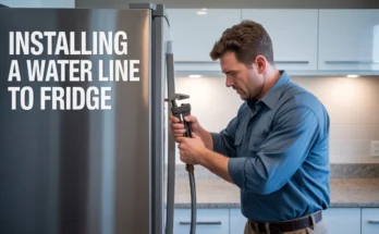 installing a water line to fridge