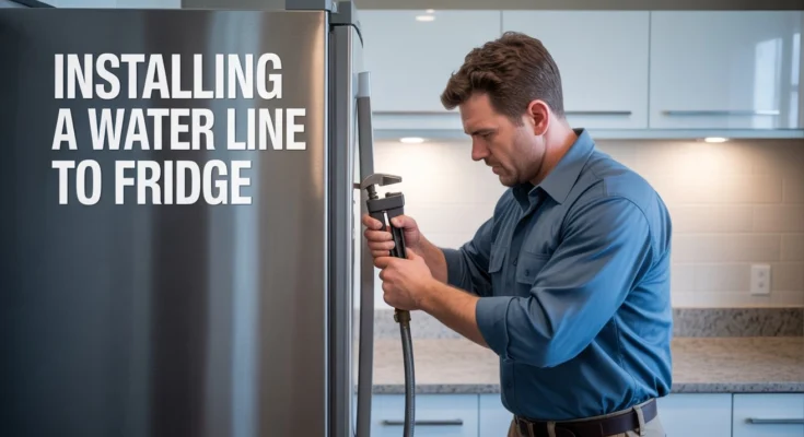 installing a water line to fridge